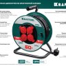 P-315 удлинитель на катушке, 30 м, 3500 Вт, 4 гнезда, IP44, ПВС 3x1,5 кв мм, KRAFTOOL ( 55084-30 )
