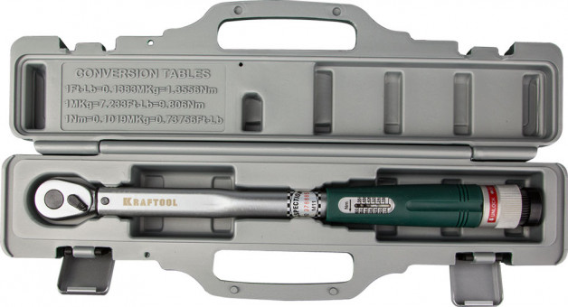 Ключ динамометрический со шкалой, точность +/- 4%, 3/8", 10 - 60 Нм, KRAFTOOL 64053-060,  ( 64053-060 )