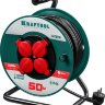 P-315 удлинитель на катушке, 50 м, 3500 Вт, 4 гнезда, IP44, ПВС 3x1,5 кв мм, KRAFTOOL ( 55084-50 )