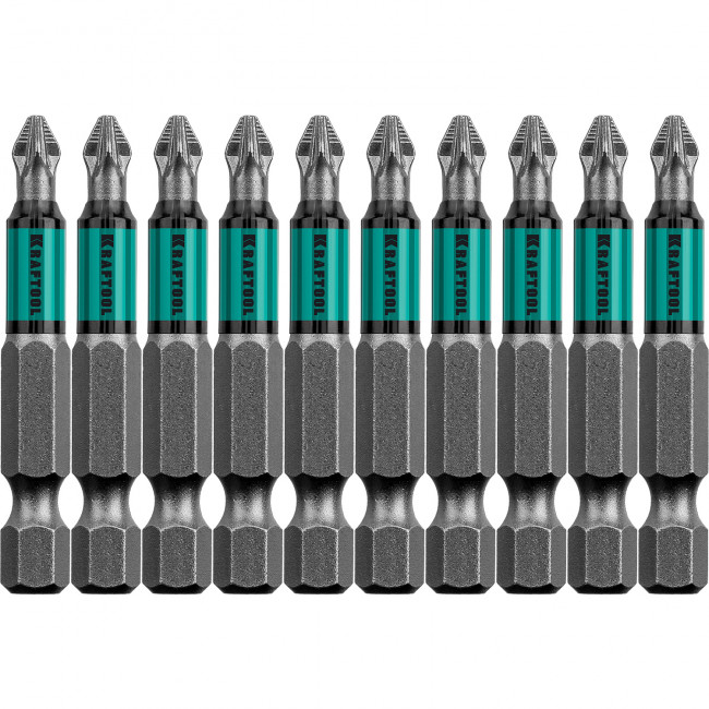 Optimum Line Биты, PZ2, 50 мм, тип хвостовика E 1/4", 10 шт в блистере, KRAFTOOL, ( 26124-2-50-10 ) Optimum Line Биты, PZ2, 50 мм, тип хвостовика E 1/4", 10 шт в блистере, KRAFTOOL, ( 26124-2-50-10 )
