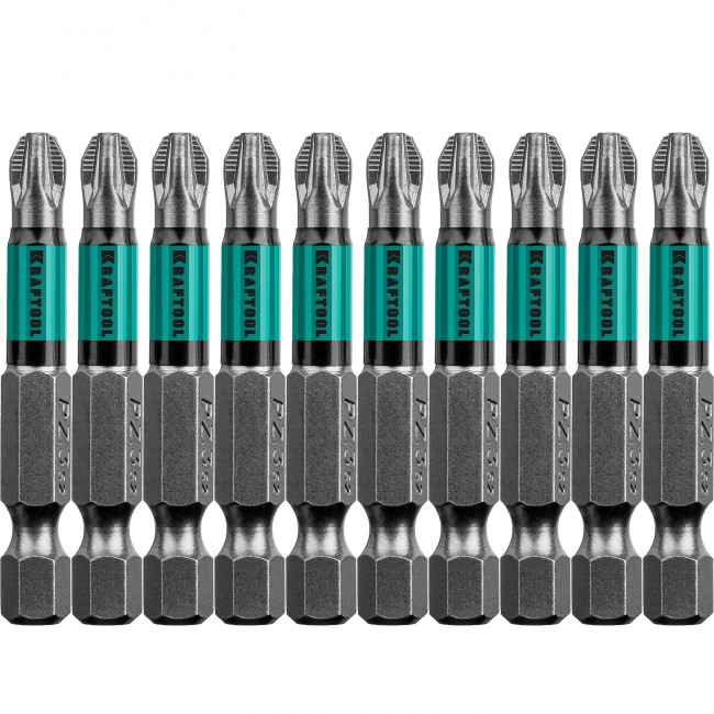 Optimum Line Биты, PZ3, 50 мм, тип хвостовика E 1/4", 10 шт в блистере, KRAFTOOL, ( 26124-3-50-10 ) Optimum Line Биты, PZ3, 50 мм, тип хвостовика E 1/4", 10 шт в блистере, KRAFTOOL, ( 26124-3-50-10 )