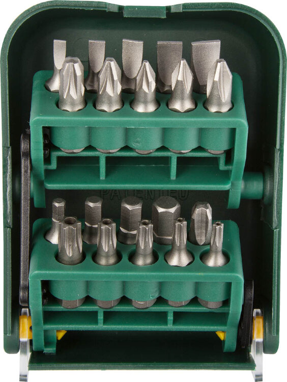 Набор бит "EXPERT", KRAFTOOL 26135-H21, в мобильном бит-боксе с клипсой, Cr-V, 25мм, 21 предмет,  ( 26135-H21 )