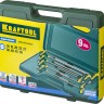 Набор KRAFTOOL Ключи "INDUSTRIE" имбусовые,Cr-Mo(S2),Т-образные,эргоном двухкомп рукоятка,TORX Hole 10-50,9 шт,в боксе ,  ( 27455-H9 )