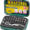 Набор бит "EXPERT"с мини трещоткой 1/4", KRAFTOOL 26157-H33, 33 предмета,  ( 26157-H33 )