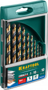 KRAFTOOL COBALT 10шт(1-10мм), Набор сверл по металлу HSS-Co(8%), сталь М42(S2-10-1-8) ( 29656-H10 ) KRAFTOOL COBALT 10шт(1-10мм), Набор сверл по металлу HSS-Co(8%), сталь М42(S2-10-1-8) ( 29656-H10 )