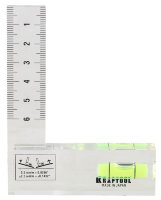 Угольник-уровень KRAFTOOL "PRO" "CRYSTAL", 1 ампула, шкала 60мм,  ( 1-34867 )