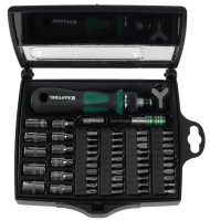 Отвертка KRAFTOOL "EXPERT", реверсивная, с битами, 55шт,  ( 25554-H55 )