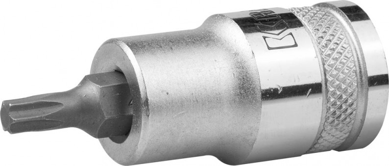 Торцовая бита-головка KRAFTOOL "INDUSTRIE QUALITAT", материал S2, TORX, сатинированная, 1/2", Т27  ,  ( 27905-27_z01 )