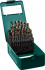 KRAFTOOL COBALT 25шт(1-13мм), Набор сверл по металлу HSS-Co(8%), сталь М42(S2-10-1-8) ( 29656-H25 )