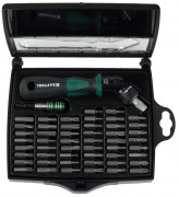 Отвертка KRAFTOOL "EXPERT", реверсивно-рычажная, с битами и головками, 52шт ,  ( 25555-H52 )