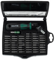 Отвертка KRAFTOOL "EXPERT", реверсивно-рычажная, с битами и головками, 52шт ,  ( 25555-H52 )