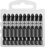 Биты KRAFTOOL Impact Pro, Philips, тип хвостовика E 1/4", PH2, 50мм, 10шт, в пластиковом боксе ( 26191-2-50-S10 )