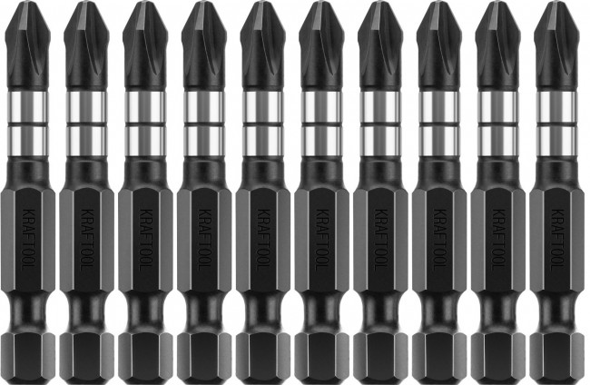 Биты KRAFTOOL Impact Pro, Philips, тип хвостовика E 1/4", PH2, 50мм, 10шт, в пластиковом боксе ( 26191-2-50-S10 ) Биты KRAFTOOL Impact Pro, Philips, тип хвостовика E 1/4", PH2, 50мм, 10шт, в пластиковом боксе ( 26191-2-50-S10 )