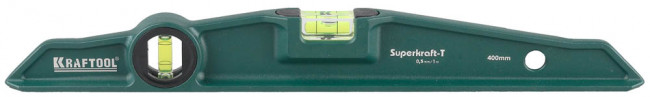 Уровень KRAFTOOL "SUPERKRAFT-T" литой, 2 ампулы, 0,5 мм/м, 400 мм,  ( 34717-040 ) Уровень KRAFTOOL "SUPERKRAFT-T" литой, 2 ампулы, 0,5 мм/м, 400 мм,  ( 34717-040 )