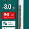KRAFTOOL COBALT 3.0 х61мм, Сверло по металлу HSS-Co(8%) , сталь М42(S2-10-1-8) ( 29656-3 )
