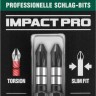 Биты KRAFTOOL Impact Pro, Philips, тип хвостовика E 1/4", PH2, 50мм, 2шт, на карточке ( 26191-2-50-S2 )