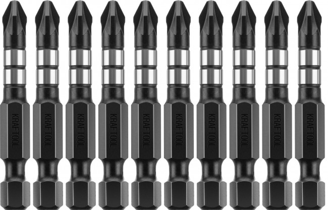 Биты KRAFTOOL Impact Pro, Pozidriv, тип хвостовика E 1/4", PZ2, 50мм, 10шт, в пластиковом боксе ( 26193-2-50-S10 ) Биты KRAFTOOL Impact Pro, Pozidriv, тип хвостовика E 1/4", PZ2, 50мм, 10шт, в пластиковом боксе ( 26193-2-50-S10 )