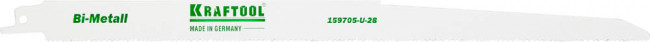 Полотно KRAFTOOL "INDUSTRIE QUALITAT", S1222VF, для эл/ножовки, Bi-Metall, по металлу, дереву, шаг 1,8-2,5мм, 280мм,  ( 159705-U-28 )
