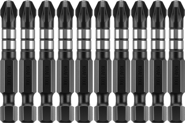Биты KRAFTOOL Impact Pro, Pozidriv, тип хвостовика E 1/4", PZ3, 50мм, 10шт, в пластиковом боксе ( 26193-3-50-S10 ) Биты KRAFTOOL Impact Pro, Pozidriv, тип хвостовика E 1/4", PZ3, 50мм, 10шт, в пластиковом боксе ( 26193-3-50-S10 )