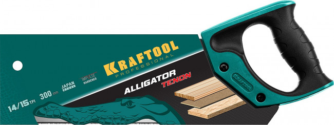 Ножовка с обушком для стусла (пила) KRAFTOOL "KraftMax" TENON, 14 /15 TPI, 300 мм, специальный зуб,  ( 15228-30 )