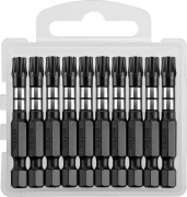 Биты KRAFTOOL Impact Pro, TORX, тип хвостовика E 1/4", TX30, 50мм, 10шт, в пластиковом боксе ( 26195-30-50-S10 )