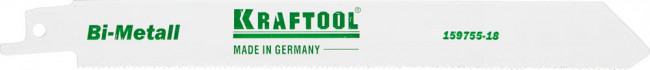 Полотно KRAFTOOL "INDUSTRIE QUALITAT", S1122EF, для эл/ножовки, Bi-Metall, по металлу, шаг 1,4мм, 180мм,  ( 159755-18 ) Полотно KRAFTOOL "INDUSTRIE QUALITAT", S1122EF, для эл/ножовки, Bi-Metall, по металлу, шаг 1,4мм, 180мм,  ( 159755-18 )