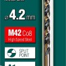 KRAFTOOL COBALT 4.2 х75мм, Сверло по металлу HSS-Co(8%) , сталь М42(S2-10-1-8) ( 29656-4.2 )