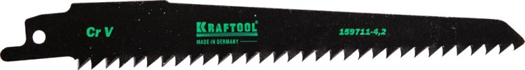 Полотно KRAFTOOL "INDUSTRIE QUALITAT", S644D, для эл/ножовки, Cr-V, по дереву, шаг 4,2мм, 130мм,  ( 159711-4,2 )