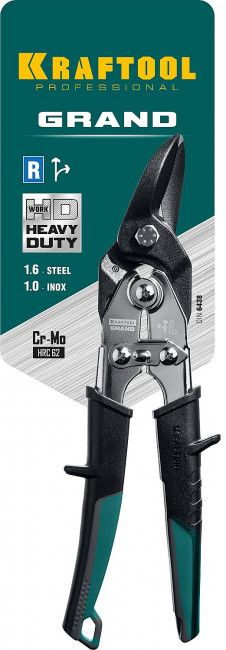 Ножницы по твердому металлу, левые, Cr-Mo, 260 мм, KRAFTOOL GRAND ( 2324-L_z02 ) Ножницы по твердому металлу, левые, Cr-Mo, 260 мм, KRAFTOOL GRAND ( 2324-L_z02 )