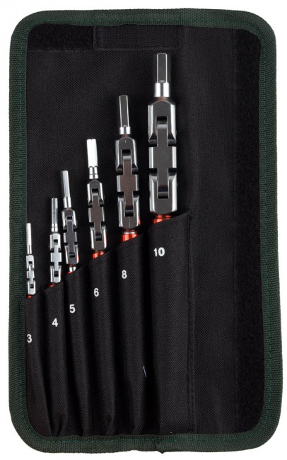 Набор ключей имбусовых KRAFTOOL "INDUSTRIE", Cr-Mo сталь(S2), шарнирная конструкция, HEX, 6шт, в чехле,  ( 27450-H6 )