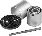 Набор KRAFTOOL: Коронки кольцевые с напылением из карбида вольфрама, 4 шт, 33-53-67-73мм ,  ( 3340_z01 ) Набор KRAFTOOL: Коронки кольцевые с напылением из карбида вольфрама, 4 шт, 33-53-67-73мм ,  ( 3340_z01 )