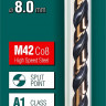 KRAFTOOL COBALT 8.0 х117мм, Сверло по металлу HSS-Co(8%) , сталь М42(S2-10-1-8) ( 29656-8 )