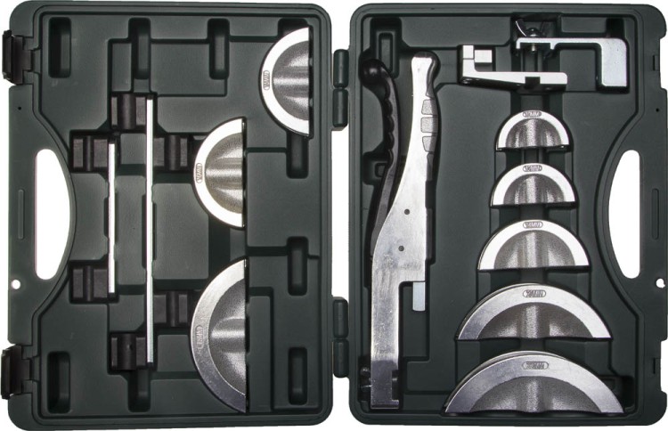 Трубогиб KRAFTOOL"INDUSTRIE"рычаж для высокоточ гибки труб из цв Me под углом до90град,в боксе,10,12,14,15,16,18,20,22мм,  ( 23502-H9 )