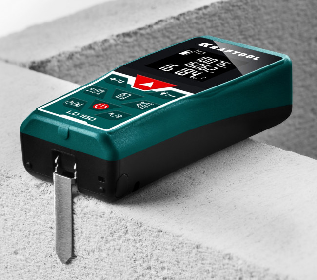 Дальномер "LD-150" лазерный, дальность 5см - 150м, точность 1,5 мм, KRAFTOOL,  ( 34767 )