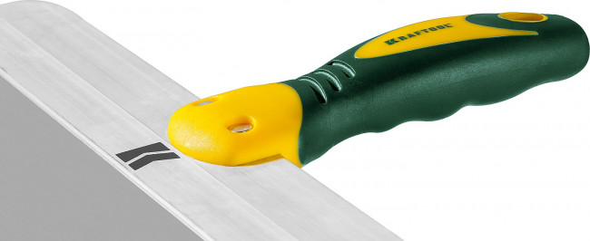 Шпатель KRAFTOOL фасадный с двухкомпонентной ручкой, нержавеющее полотно, 150мм,  ( 10036-150 )