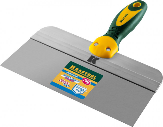 Шпатель KRAFTOOL фасадный с двухкомпонентной ручкой, нержавеющее полотно, 250мм,  ( 10036-250 )