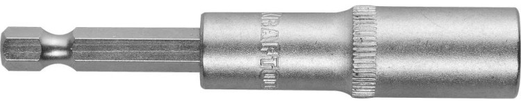 Бита KRAFTOOL с торцовой головкой, удлиненная, Cr-V, хвостовик E 1/4", 10мм,  ( 26396-10 )