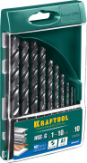 KRAFTOOL HSS-G 10шт(1-10мм), Набор сверл по металлу HSS-G, сталь М2(S6-5-2) ( 29651-H10 ) KRAFTOOL HSS-G 10шт(1-10мм), Набор сверл по металлу HSS-G, сталь М2(S6-5-2) ( 29651-H10 )