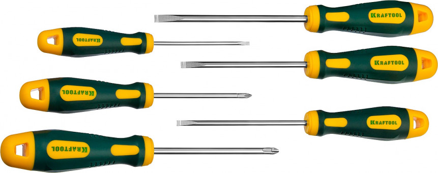 Набор отверток X-Drive, KRAFTOOL 250081-H6, Cr-Mo-V сталь, 6шт,  ( 250081-H6 )