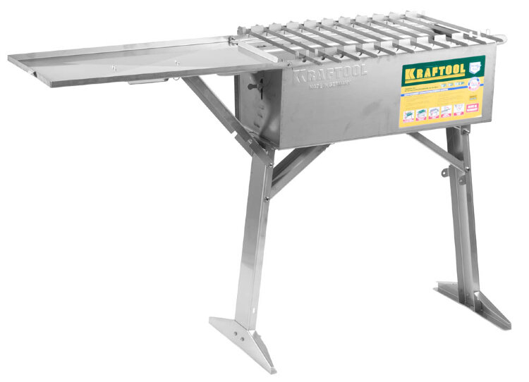 Мангал KRAFTOOL "EXPERT" переносной с автоматическим вращением шампуров, 300x600x800мм,  ( 68310 )