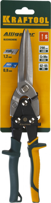 KRAFTOOL Ножницы по металлу Alligator, прямые удлинённые, Cr-Mo, 290 мм, ( 2328-SL ) KRAFTOOL Ножницы по металлу Alligator, прямые удлинённые, Cr-Mo, 290 мм, ( 2328-SL )