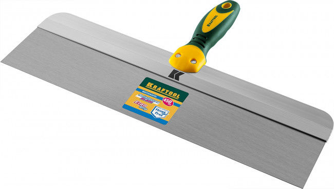Шпатель KRAFTOOL фасадный с двухкомпонентной ручкой, нержавеющее полотно, 450мм,  ( 10036-450 )