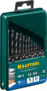 KRAFTOOL HSS-G 13шт(1.5-6.5мм), Набор сверл по металлу HSS-G, сталь М2(S6-5-2) ( 29651-H13 ) KRAFTOOL HSS-G 13шт(1.5-6.5мм), Набор сверл по металлу HSS-G, сталь М2(S6-5-2) ( 29651-H13 )