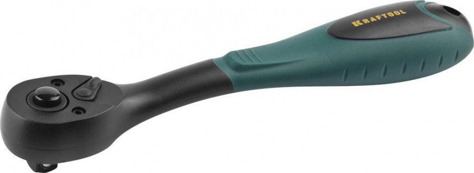 Трещотка для торцовых головок KRAFTOOL "EXPERT", Сr-V сталь, 72 зубца, пластиковое покрытие, 3/8"  ,  ( 27796-3/8_z02 )