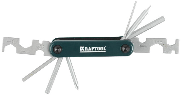 Набор для обслуживания велосипеда, KRAFTOOL 26181-H14, 14-в-1,  ( 26181-H14 )