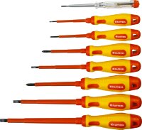 Набор высоковольтных отверток "Х-Drive ELECTRO", SL: 2,5, 4; 5,5; 6,5, PH: № 0, 1, 2, пробник, до 1000В, KRAFTOOL,  ( 250088-H8 )