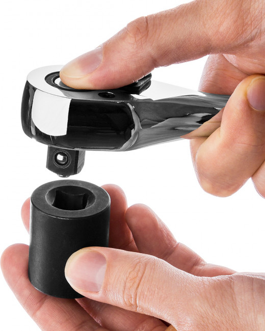 Трещотка для торцовых головок KRAFTOOL "EXPERT", Сr-V сталь, 72 зубца, цельнометаллическая, 1/2",  ( 27793-1/2_z02 )