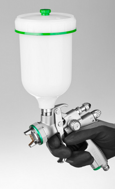Краскопульт пневматический KRAFTOOL "PRO" Jeta 1000, HVLP, c верхним бачком, 1,3мм,  ( 06559-1.3 )