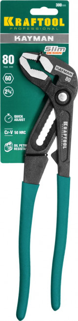 Клещи переставные "KAYMAN", быстрая регулировка, Cr-V, max захват до 80 мм, 300мм, KRAFTOOL ( 22353-30 ) Клещи переставные "KAYMAN", быстрая регулировка, Cr-V, max захват до 80 мм, 300мм, KRAFTOOL ( 22353-30 )