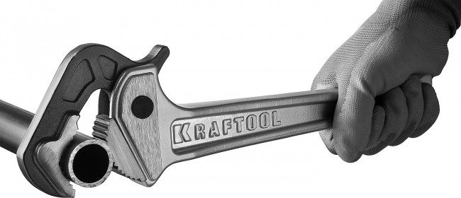 Ключ "KRAFTGRIP" трубный быстрозажимной, кованые губки, 1/2" – 1 1/2", KRAFTOOL,  ( 27365-14 )